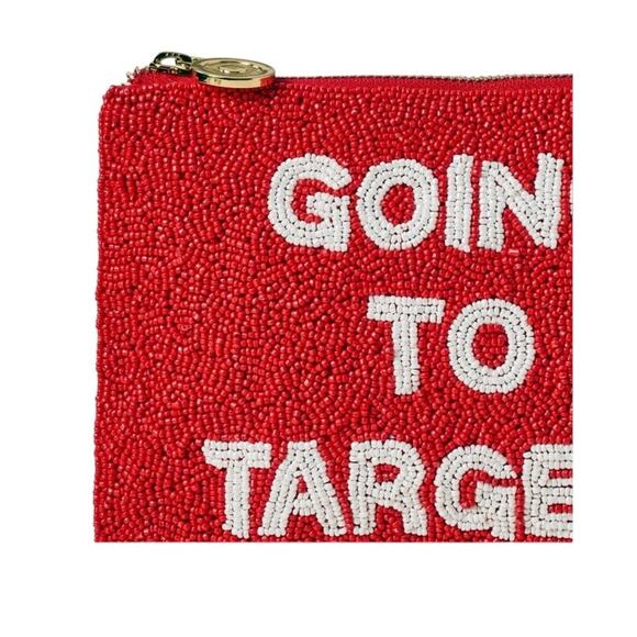 Kate Spade New York x Target Red White Going To Target Beaded Clutch Limited NEW - Picture 7 of 10